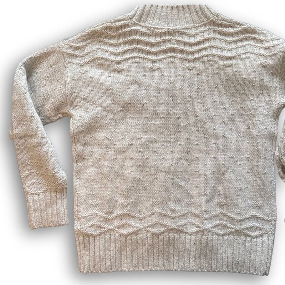 NWT Fat Face Ivory Snowflake Wool Jumper Sweater Size 6 - Picture 9 of 11